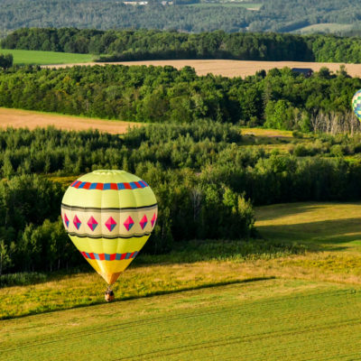 Hot air Balloon and landscape